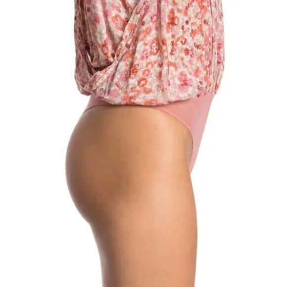 Free People Siren Song Bodysuit in Ivory Pink Floral Combo NWT - Picture 8 of 11